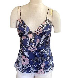 Gianni Bini Floral Silk Camisole Top Sz M 109B